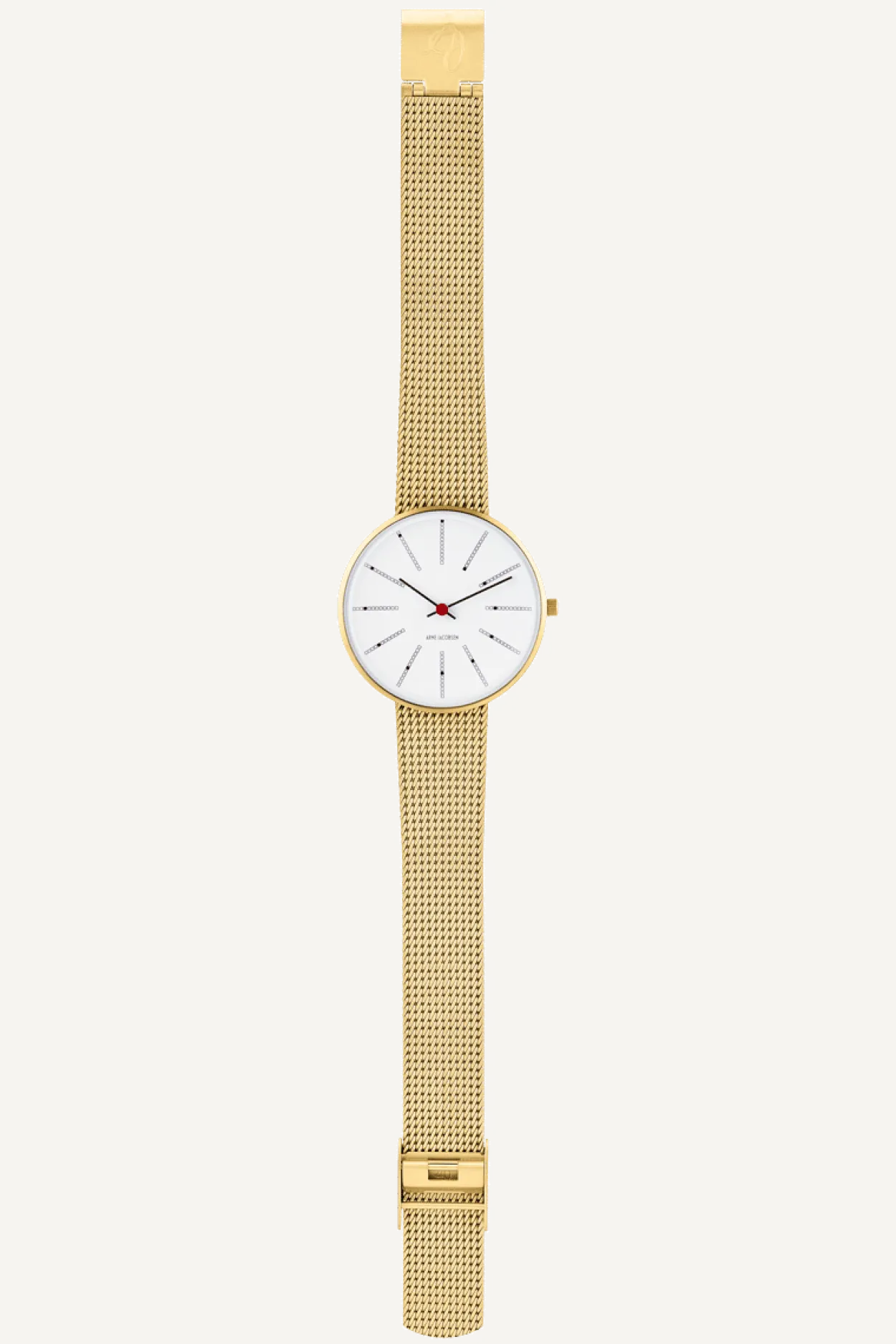 ARNE JACOBSEN BANKERS 34MM GULD MED MAT MESHREM - 53107-1609
