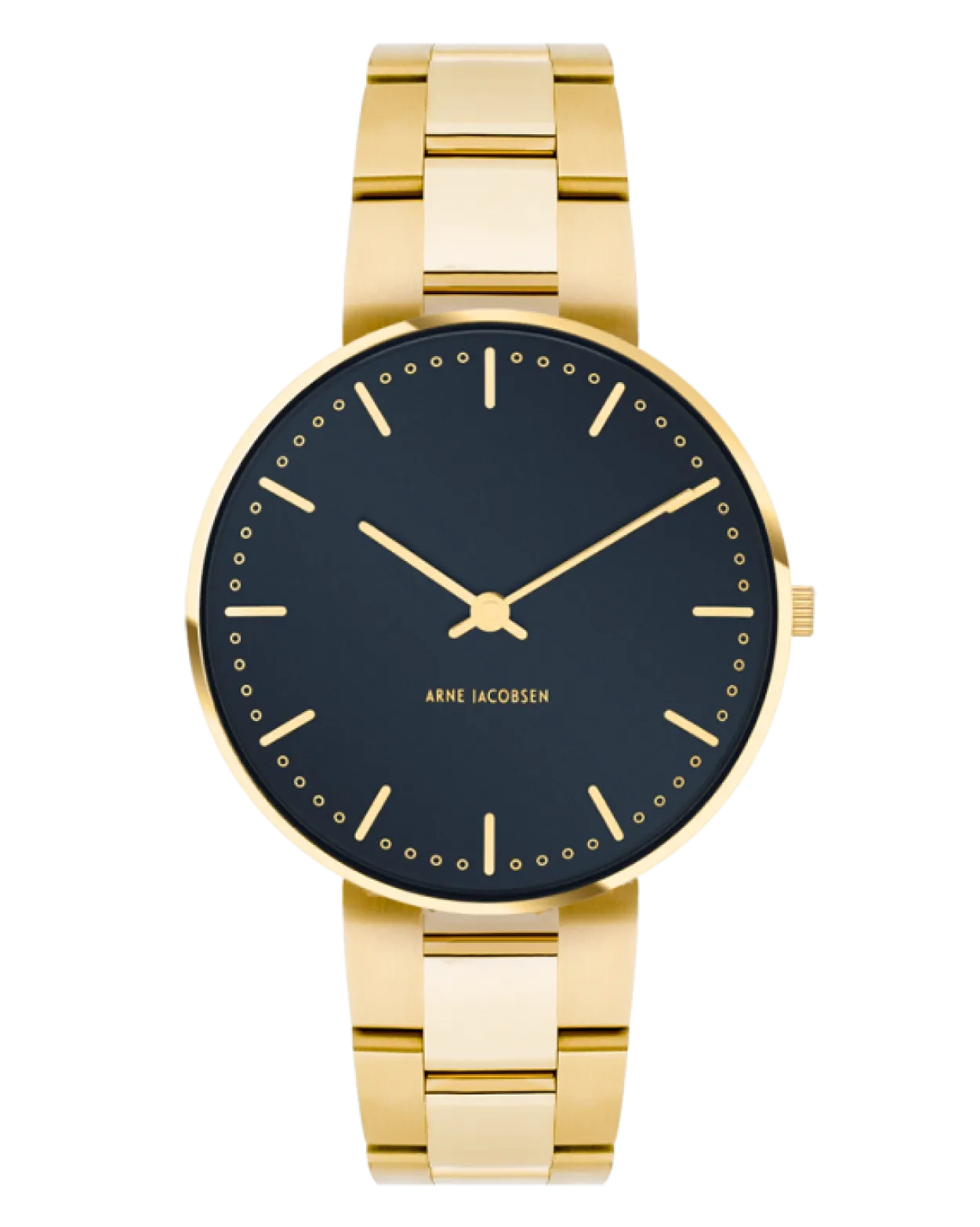 ARNE JACOBSEN CITYHALL UR FORGYLDT OXFORD BLUE 34MM -53207-1629