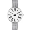 ARNE JACOBSEN ROMAN STÅL 34MM HVID SKIVE MESH LÆNKE