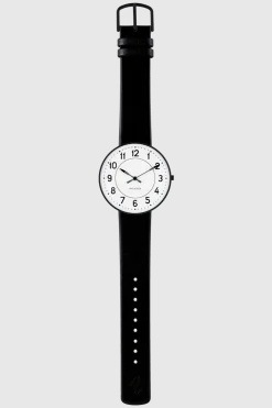ARNE JACOBSEN UR STATION MED SORTE TAL 40MM - 53412-2001B