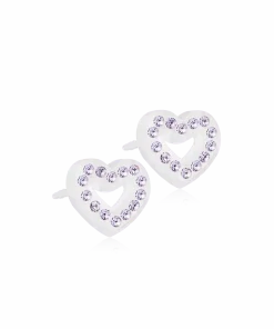 BLOMDAHL ØRERINGE BRILLIANCE HEART HOLLOW PLASTIK - 15-01121-26