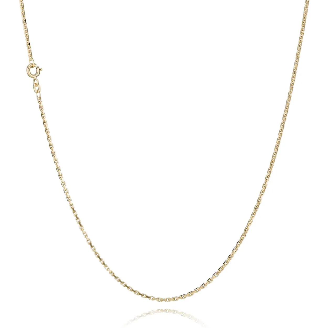 BNH ANKER FACET HALSKÆDE 14 KARAT GULD 1,4 MM BRED 50 CM - A1405050F