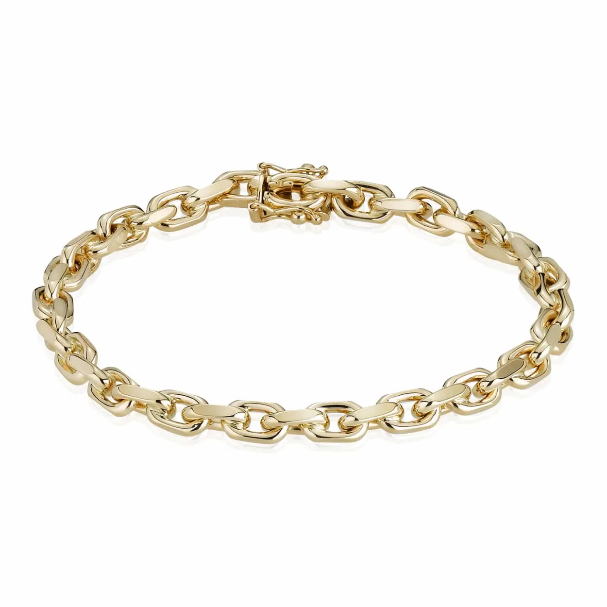 BNH ARMBÅND ANKER FACAT I 14 KARAT GULD 20 CM - A1420020K