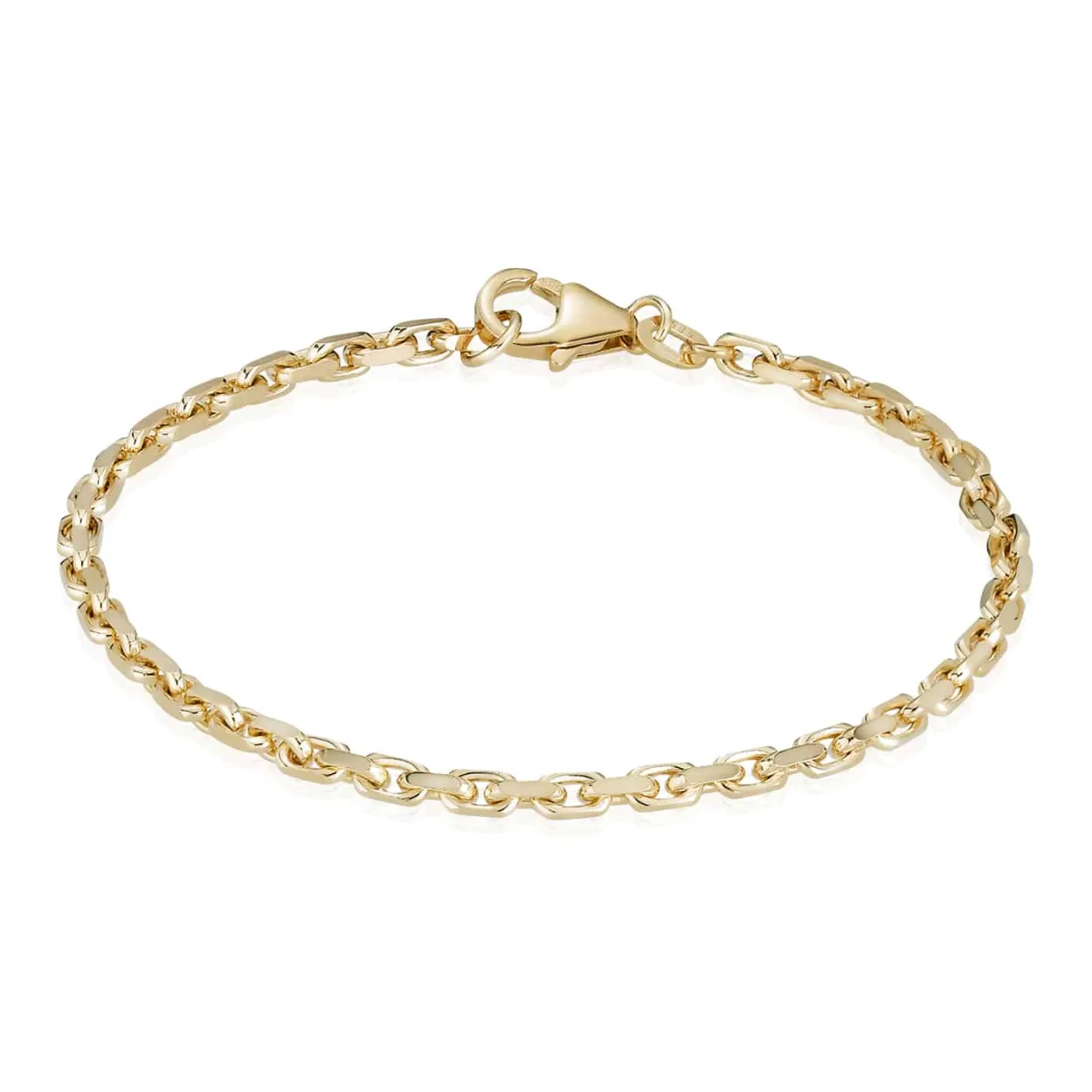 BNH ARMBÅND ANKER FACET I 8 KARAT GULD 18,5 CM - A812018C