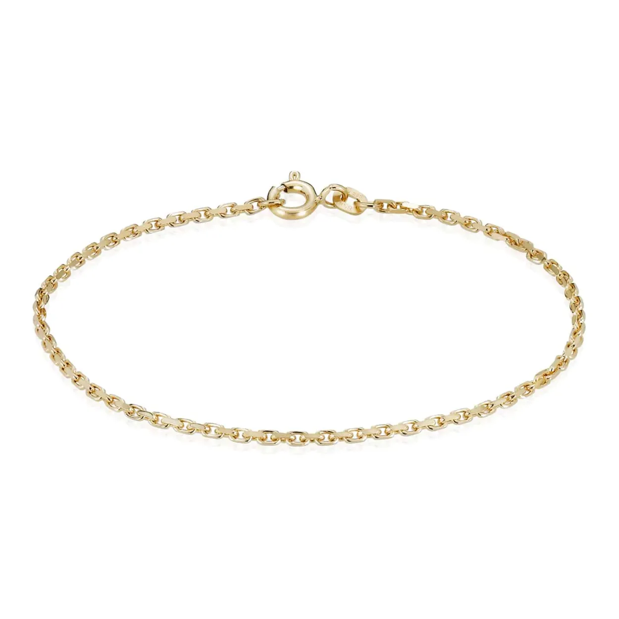 BNH ARMBÅND ANKER FACET I 14 KARAT GULD 18,5 CM - A1405018F