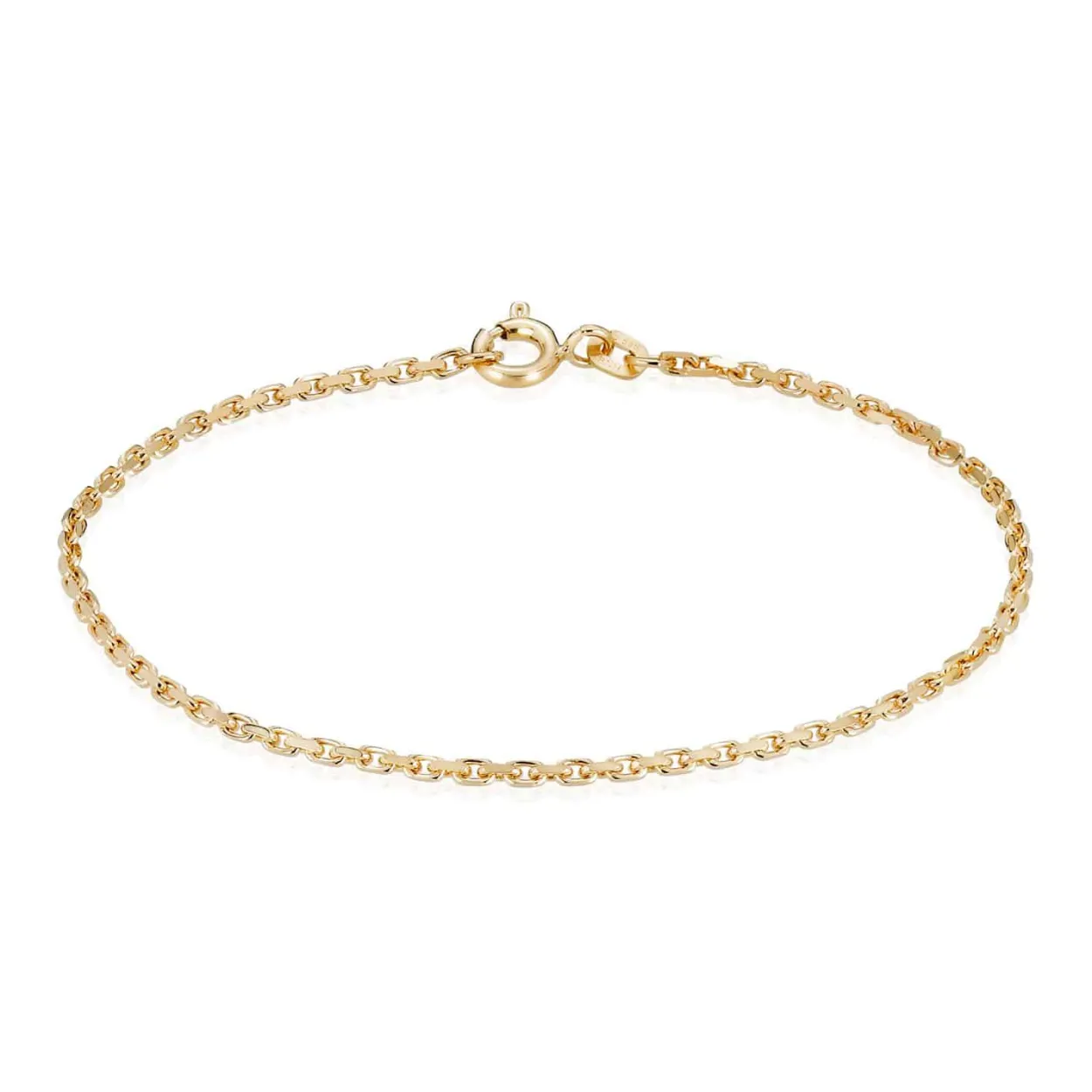 BNH ARMBÅND ANKER FACET 8 KARAT GULD 1,4 MM BRED 18 CM - A805018F