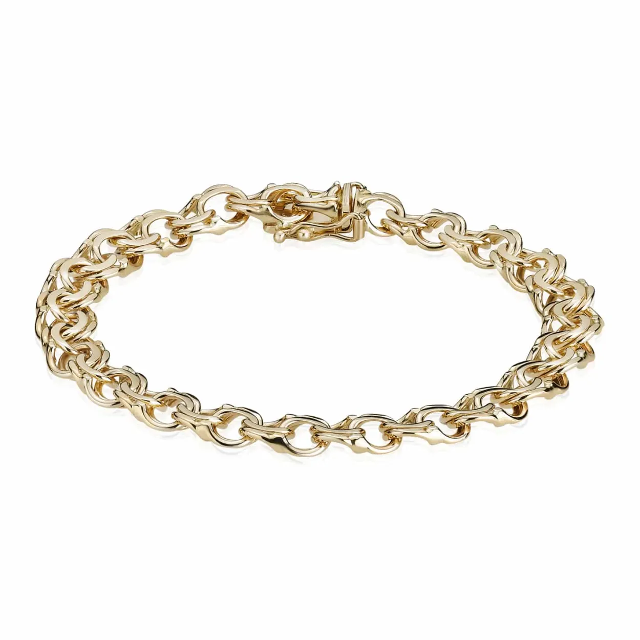 BNH BISMARK ARMBÅND 14 KARAT GULD 6,1 MM BRED 18 CM LANG - B1461018K