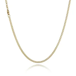 BNH HALSKÆDE PANSER FACET I 14 KARAT GULD 45 CM - P1407545C