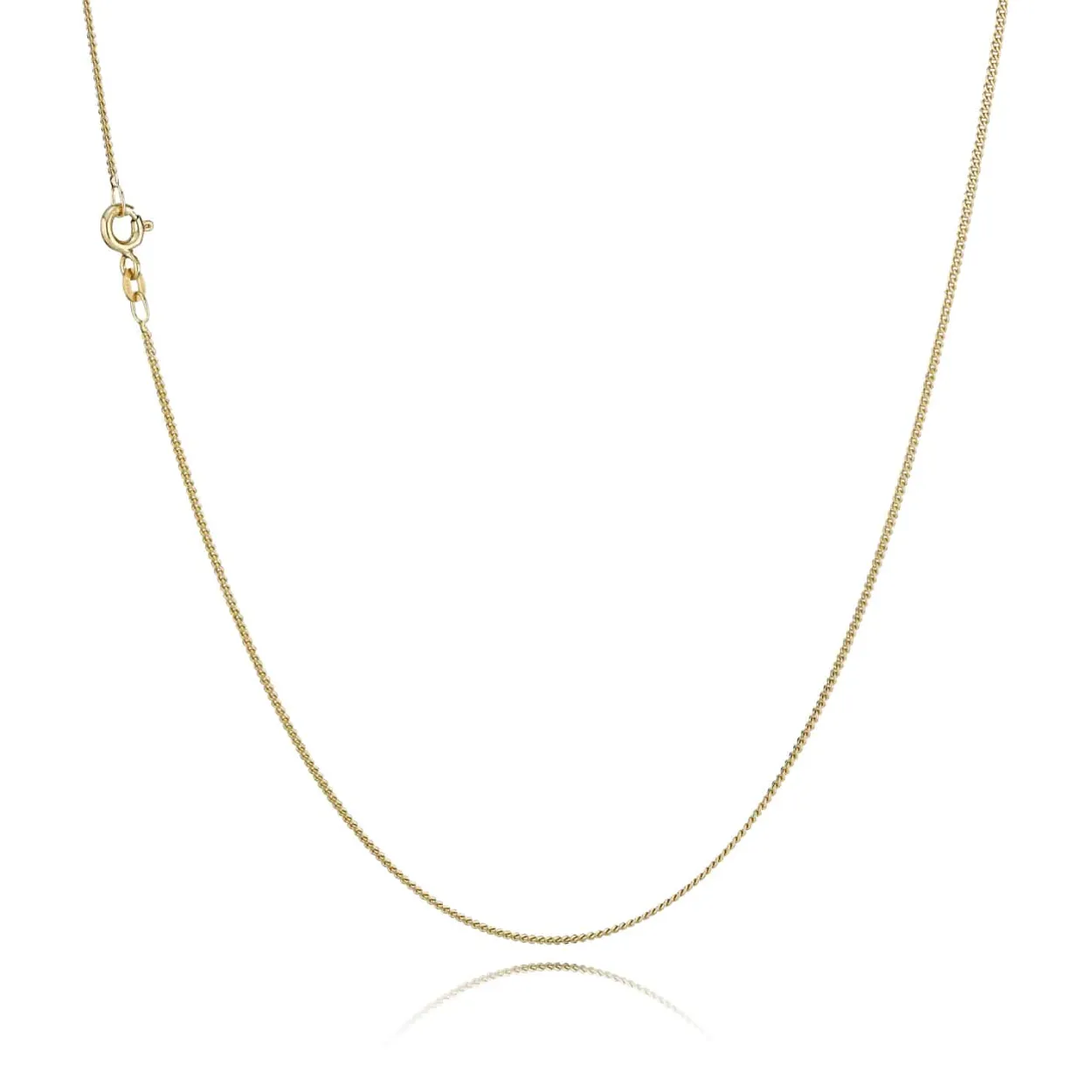 BNH PANSER FACET HALSKÆDE 14 KARAT GULD 1,3 MM BRED 45 CM - P1404545F