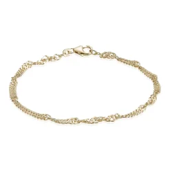 BNH SINGAPORE ARMBÅND 8 KARAT GULD 2,3 BRED 17 CM - SGP823017C