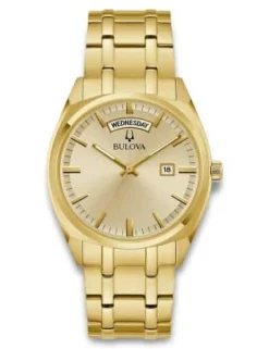 BULOVA SURVEYOR UR HERRE GULDFARVET 39 MM - 97C115