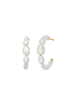 BYBIEHL AURA PEARL HOOPS - 4-033WP-GP