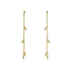 BYBIEHL JUNGLE IVY SPARKLE STRING ØRERINGE SØLV FORGYLDT - 4-3111A-GP