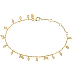 BYBIEHL JUNGLE VINE SPARKLE SØLV FORGYLDT ARMBÅND MED ZIRKONER - 2-3106A-GP