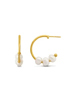 BYBIEHL ØRERINGE SØLV FORGYLDT EMILY HOOPS SMALL - 4-4700WP-GP