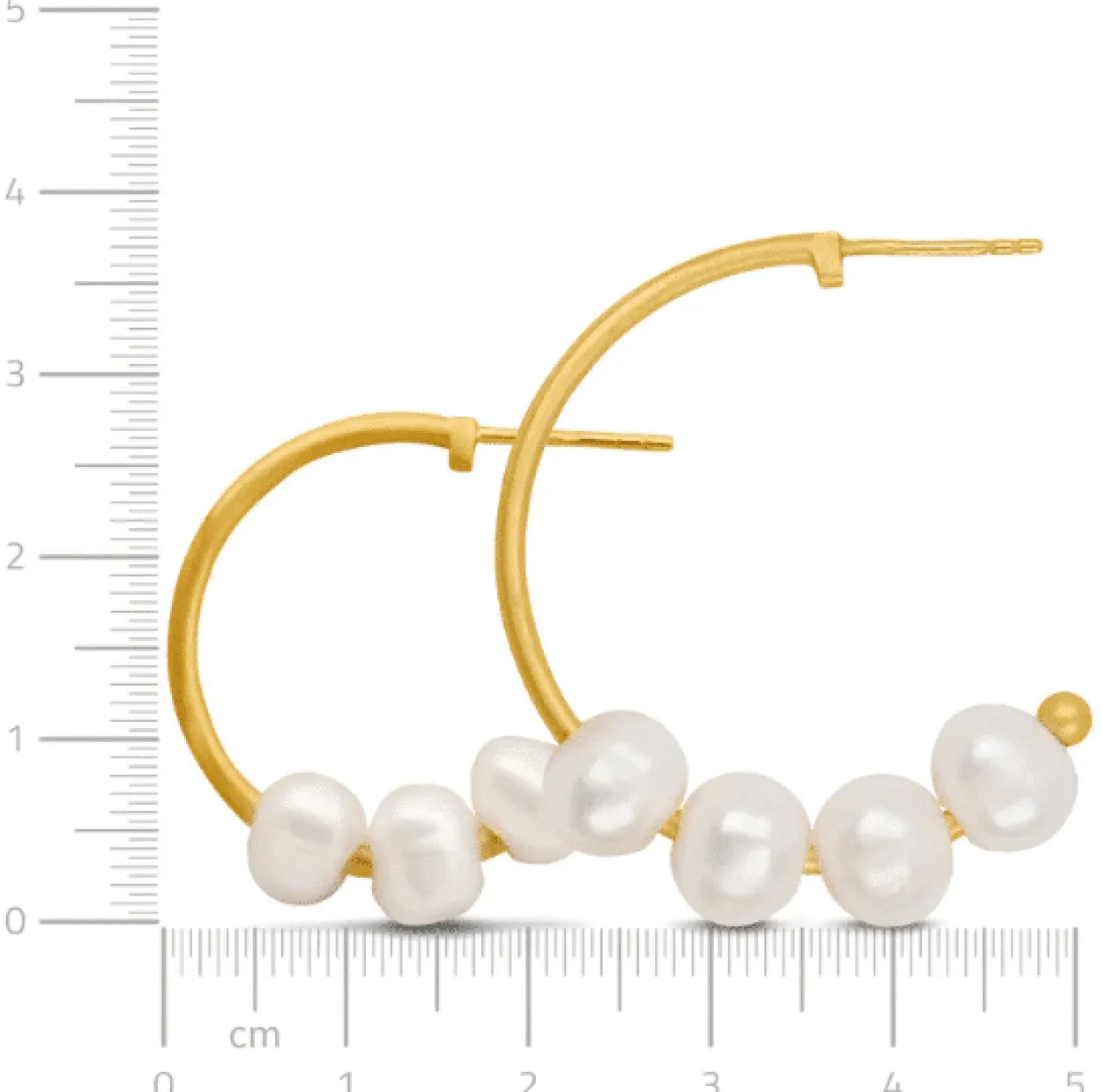 BYBIEHL ØRERINGE SØLV FORGYLDT EMILY HOOPS SMALL - 4-4700WP-GP