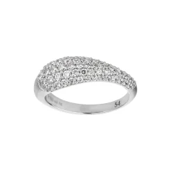 BYBIEHL RING SØLV OCEAN FLOW SPARKLES - 5-4202A-R