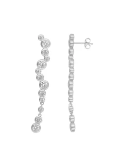 BYBIEHL STARDUST ØRERINGE SØLV MED ZIRKONIA LANG - 4-4603A-R
