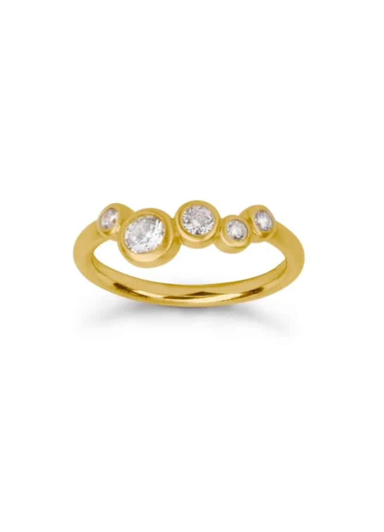 BYBIEHL STARDUST RING SØLV FORGYLDT MED ZIRKONIA - 5-4607a-GP