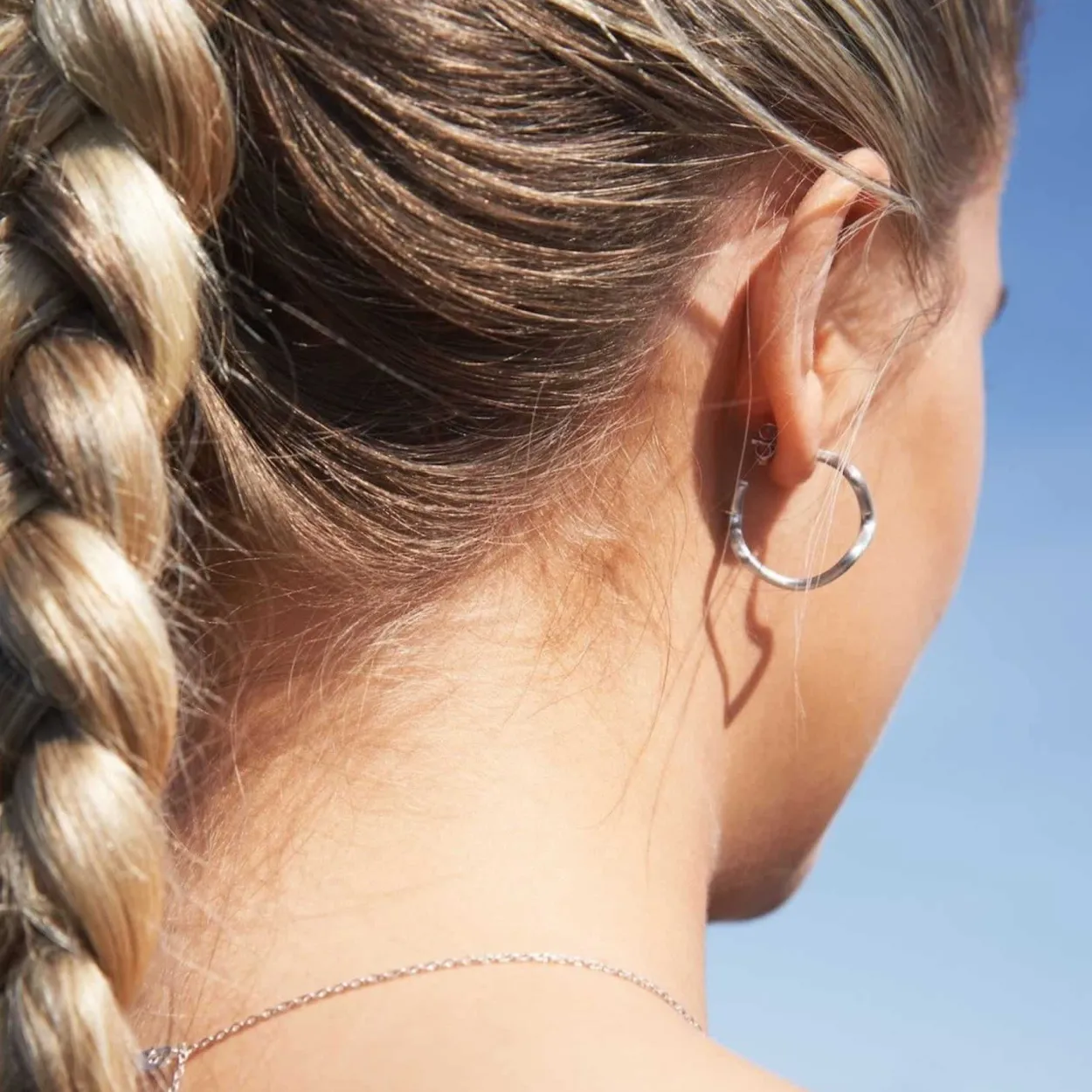 BYBIEHL WAVE HOOPS SØLV - 4-3701-R