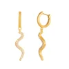 BYBIEHL WAVE SPARKEL HOOP MINI I SØLV FORGYLDTE - 4-028A-GP