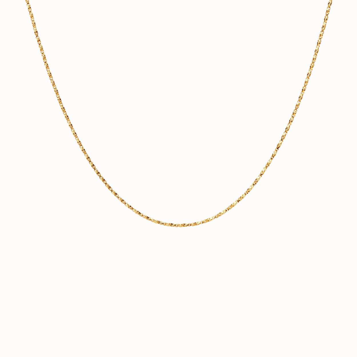 CAMILLE BRINCH BASIC PUFFER CHAIN I FORGYLDT SØLV PÅ 37-39 CM - BPUC-FG-M