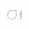 CAMILLE BRINCH CONTRAST FUSION HOOPS ØRERINGE SØLV - COFH