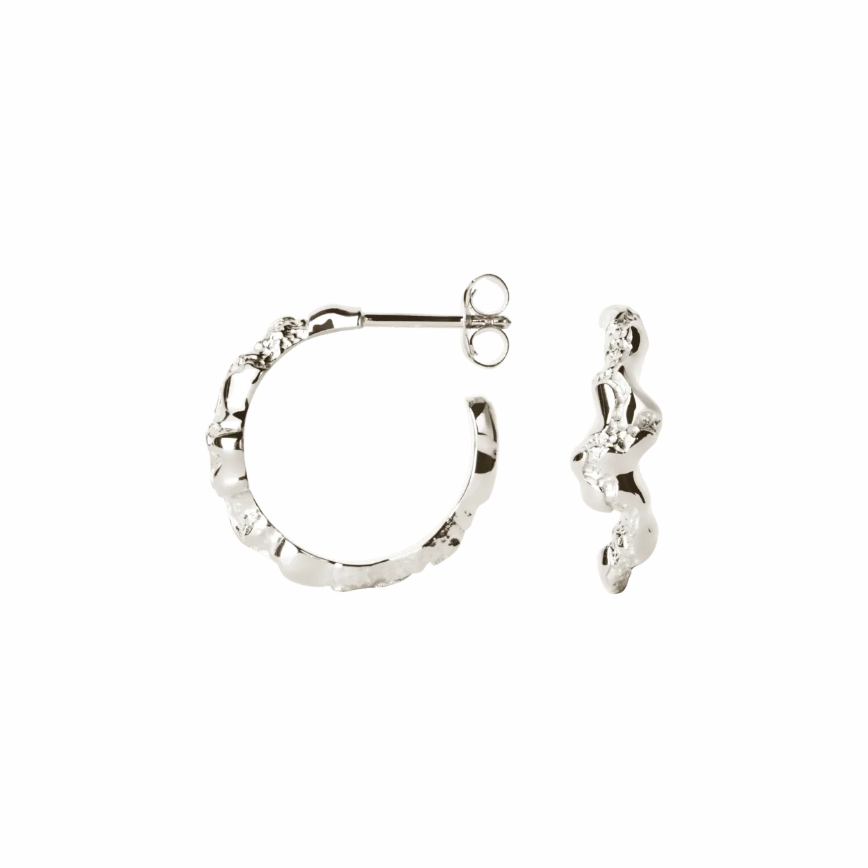 CAMILLE BRINCH CONTRAST FUSION HOOPS ØRERINGE SØLV - COFH