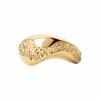 CAMILLE BRINCH CURVY ESSENTIA RING FORGYLDT SØLV - CER-FG