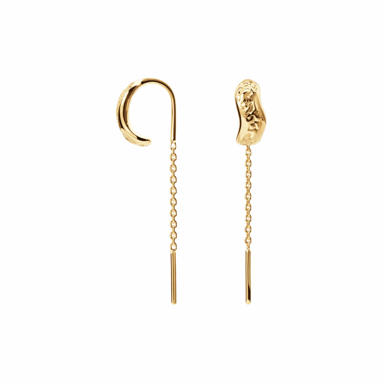 CAMILLE BRINCH CURVY ESSENTIA EARLINES ØREHÆNGER FORGYLDT SØLV - CEE-FG