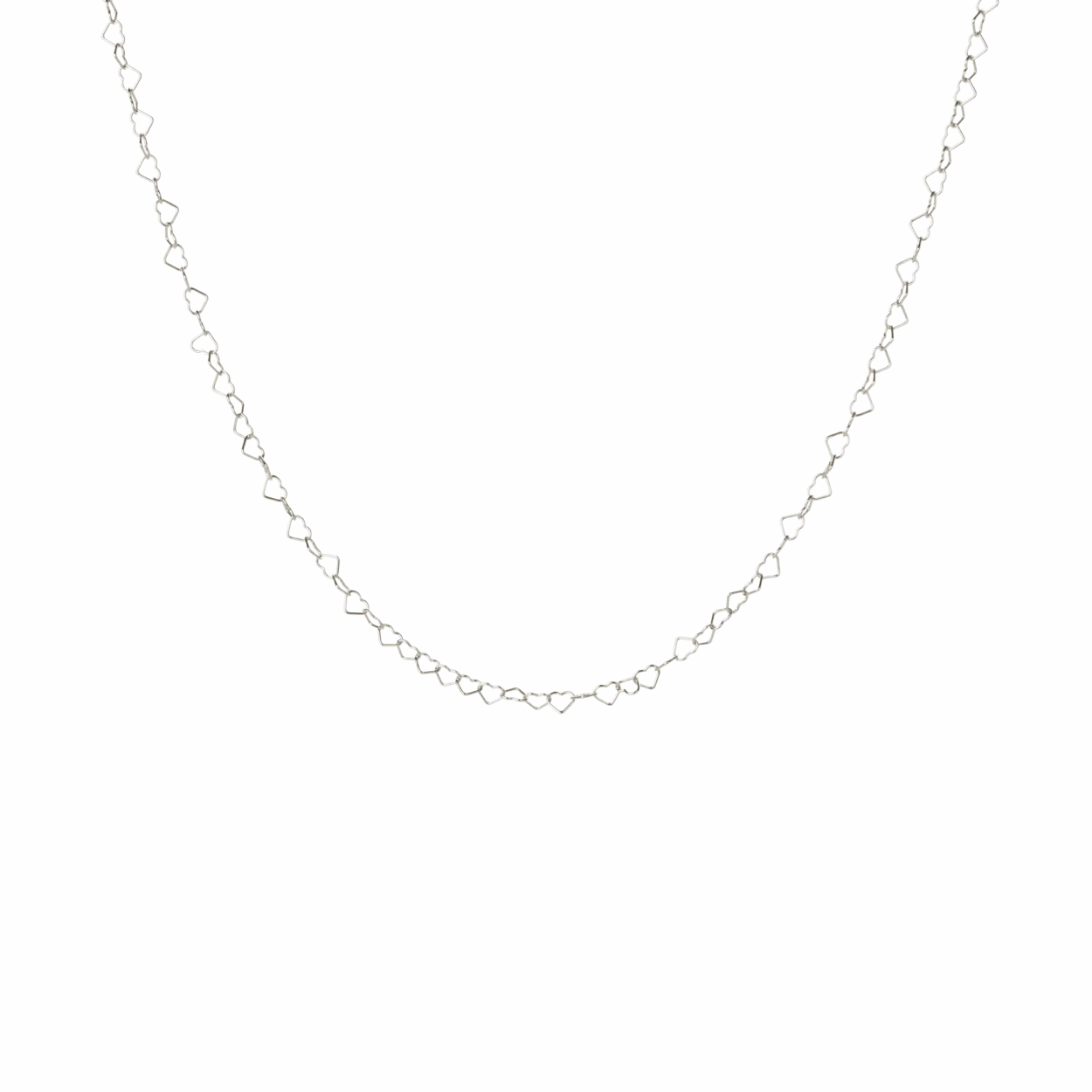 CAMILLE BRINCH ESSENTIA HJERTE HALSKÆDE I SØLV 45 CM - EHN-45