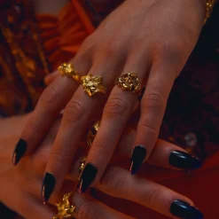 CAMILLE BRINCH INFINITY FLAMES RING FORGYLDT SØLV - IFLR-FG