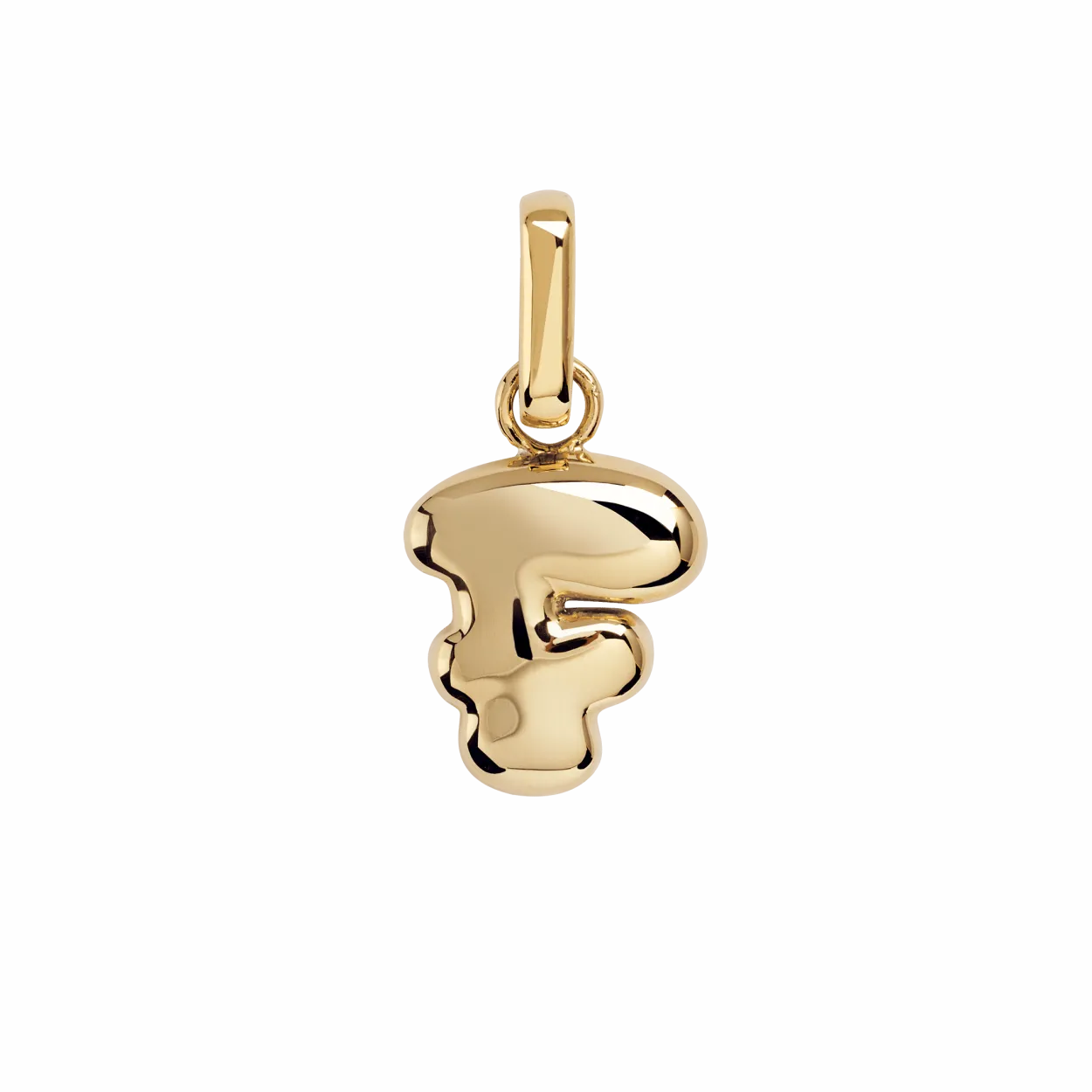 CAMILLE BRINCH LETTER PUFFER CHARM VEDHÆNG F I FORGYLDT SØLV - FPUL-FG-P