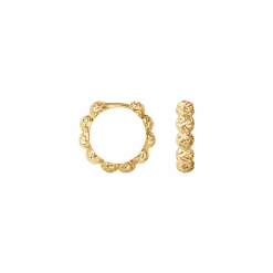 CAMILLE BRINCH MEDIUM DOTS HOOPS I FORGYLDT SØLV - MDH-FG