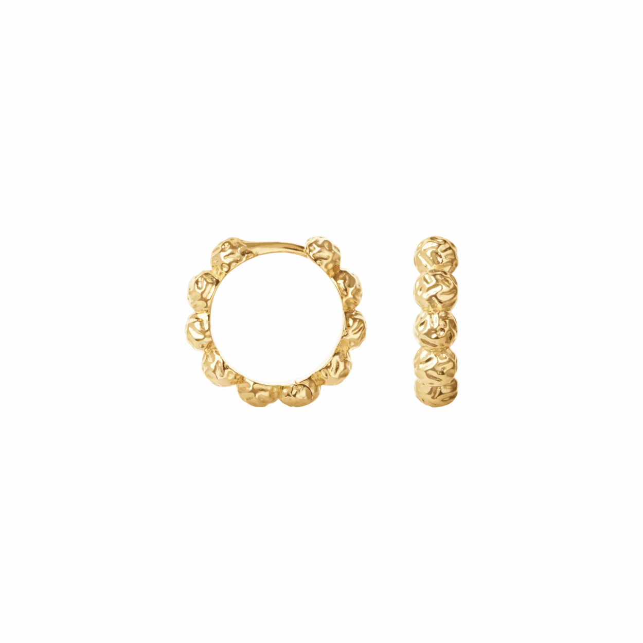 CAMILLE BRINCH MEDIUM DOTS HOOPS I FORGYLDT SØLV - MDH-FG