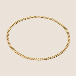 CAMILLE BRINCH MEDIUM PANZER CHOKER I FORGYLDT SØLV 45 CM - MPC-FG-45