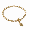 CAMILLE BRINCH NUGGET LAYERS T-LOCK ARMBÅND FORGYLDT SØLV 19 CM - NLATA-FG-19