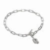 CAMILLE BRINCH NUGGET LAYERS T-LOCK ARMBÅND SØLV 20 CM - NLATA-20