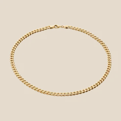 CAMILLE BRINCH PANZER CHOKER MEDIUM HALSKÆDE FORGYLDT SØLV 42 CM - MPC-FG-42