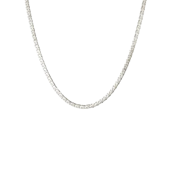 CAMILLE BRINCH SHINY SPARKLY HALSKÆDE I SØLV 45 CM - SSPN-45