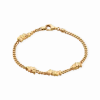 CAMILLE BRINCH SILICIUM PANZER ARMBÅND FORGYLDT SØLV 17 CM - SIPA-FG-17