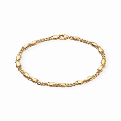 CAMILLE BRINCH SMALL CB ARMBÅND FORGYLDT SØLV 17 CM - LCBA-FG-17