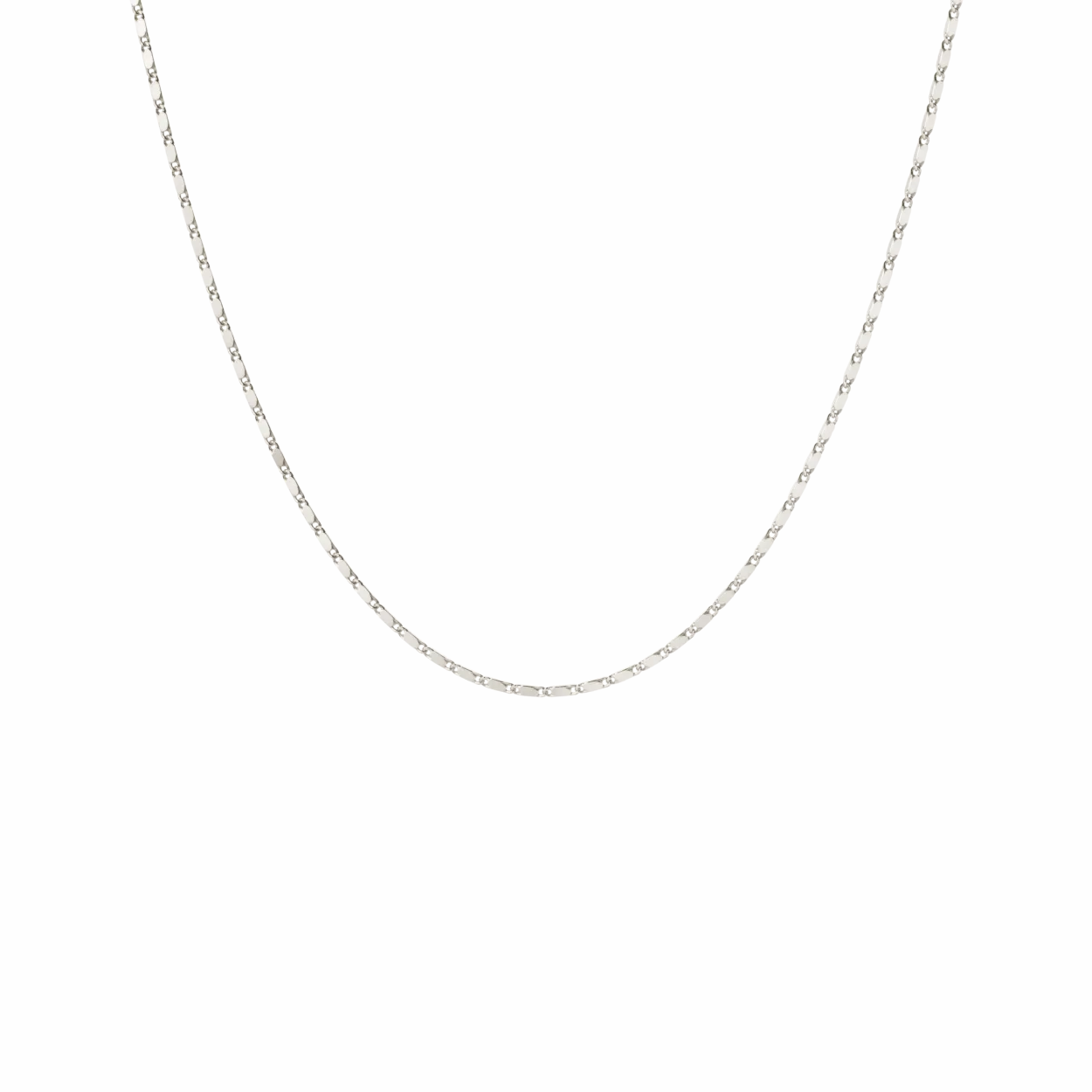 CAMILLE BRINCH SMALL ESSENTIAL HALSKÆDE I SØLV 42-45 CM - SEN-S