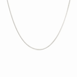 CAMILLE BRINCH SMALL ESSENTIA SNAKE HALSKÆDE I SØLV 40 CM - SESN-40