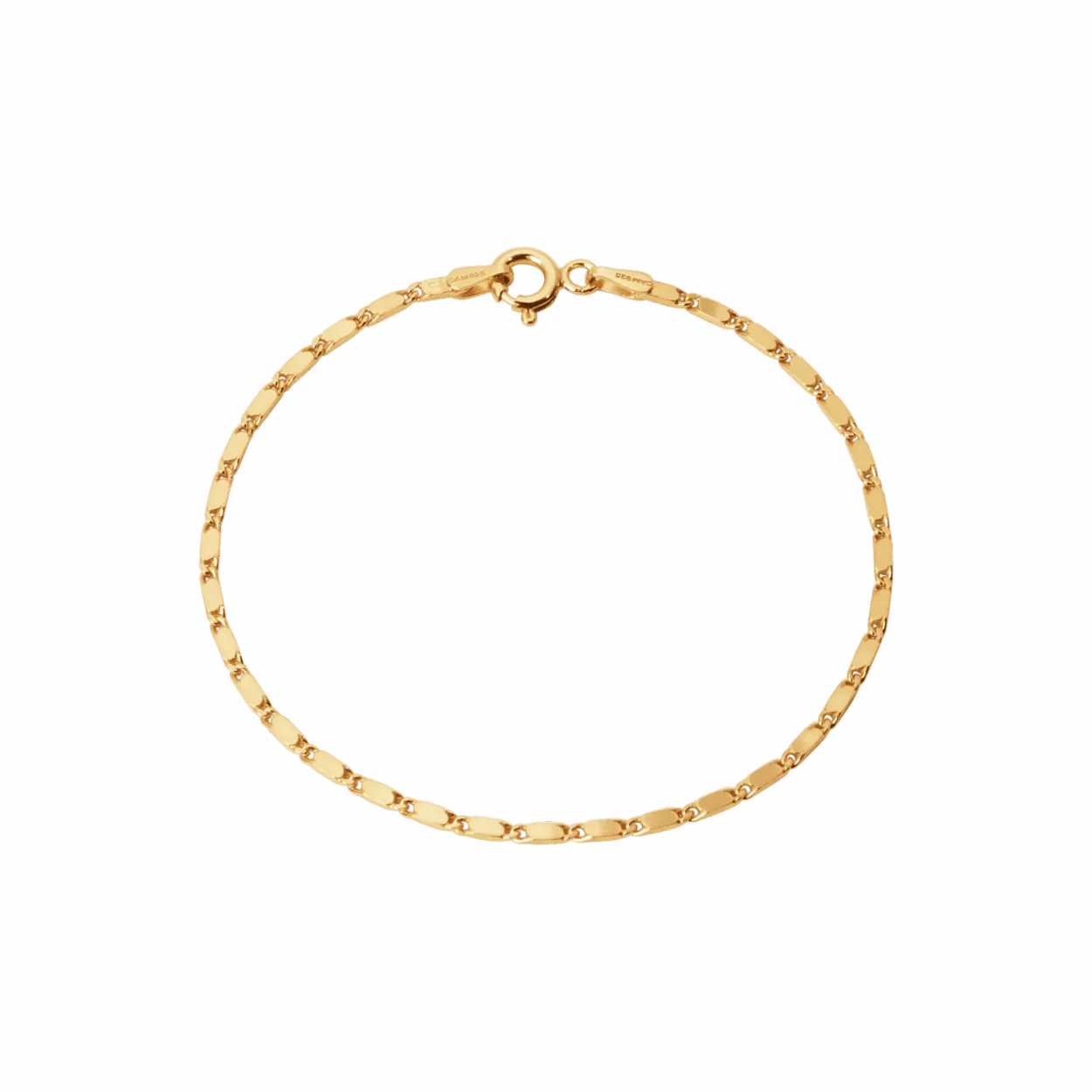 CAMILLE BRINCH SMALL ESSENTIA ARMBÅND I FORGYLDT SØLV PÅ 18 CM - SEB-FG-18