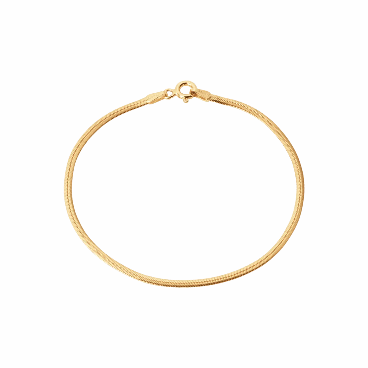CAMILLE BRINCH SMALL ESSENTIA SNAKE ARMBÅND FORGYLDT SØLV - SESB-FG-18