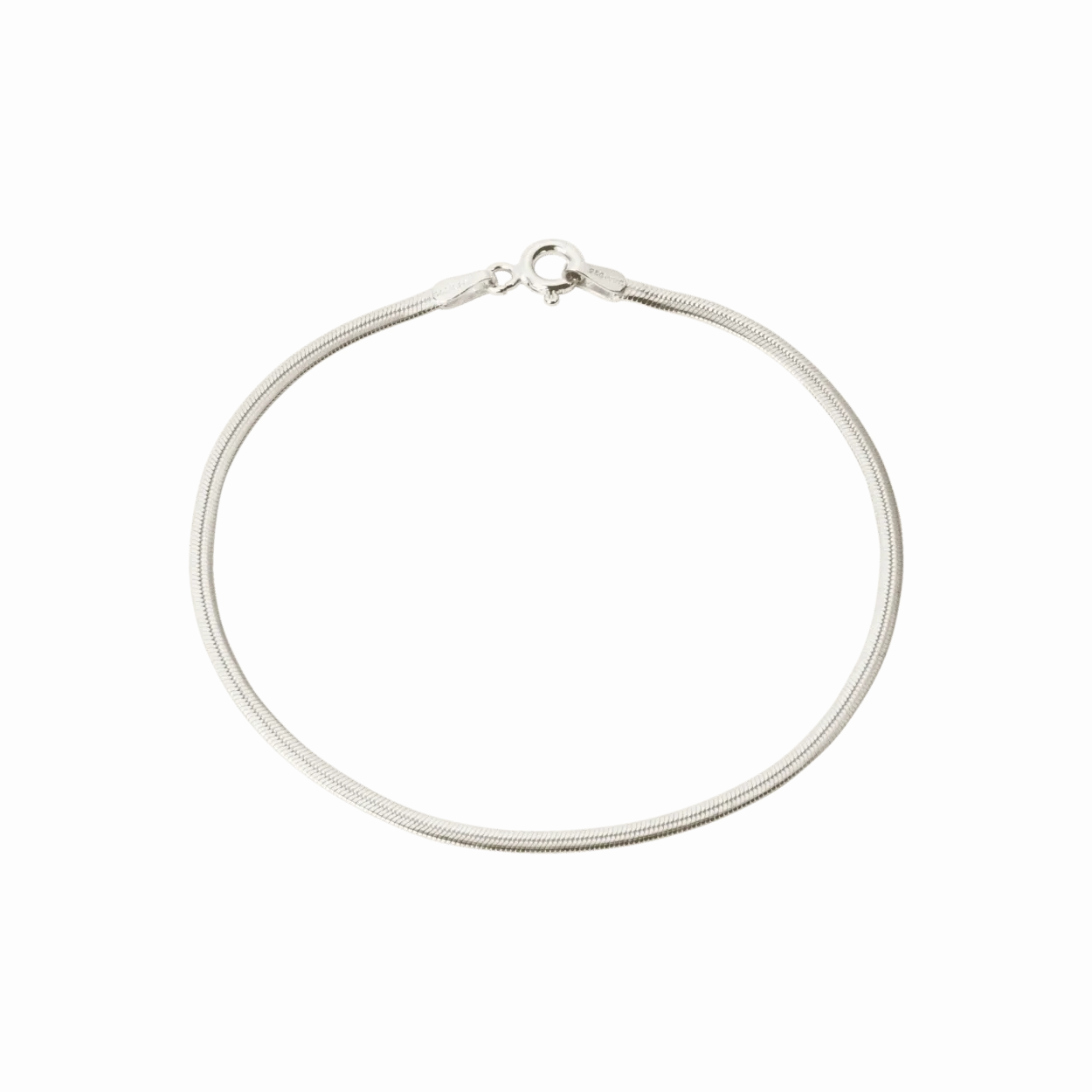 CAMILLE BRINCH SMALL ESSENTIA SNAKE ARMBÅND SØLV - SESB-18