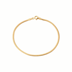 CAMILLE BRINCH SMALL ESSENTIA SNAKE ARMBÅND I FORGYLDT SØLV PÅ 17 CM - SESB-FG-17
