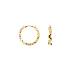CAMILLE BRINCH SMALL SHINY SPARKLY HOOPS ØRERINGE FORGYLDT SØLV - SSSPH-FG