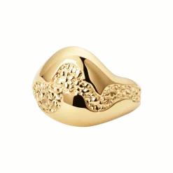 CAMILLE BRINCH STATEMENT CURVY ESSENTIA RING FORGYLDT SØLV - SCER-FG